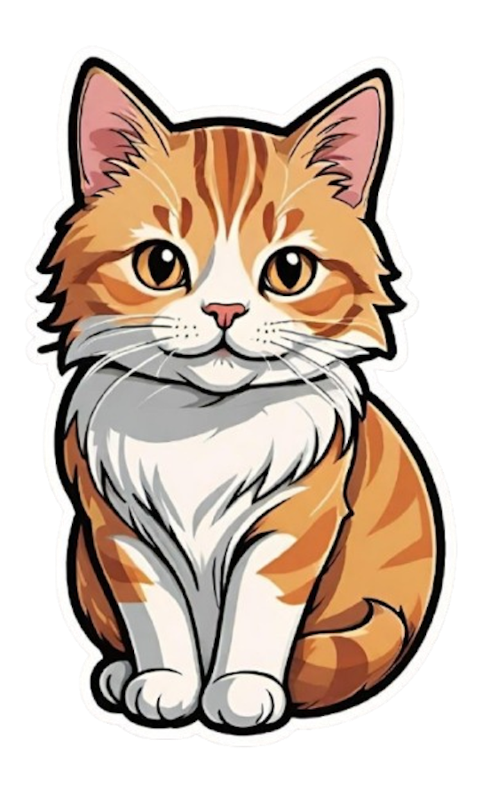 GINGER CAT STICKER