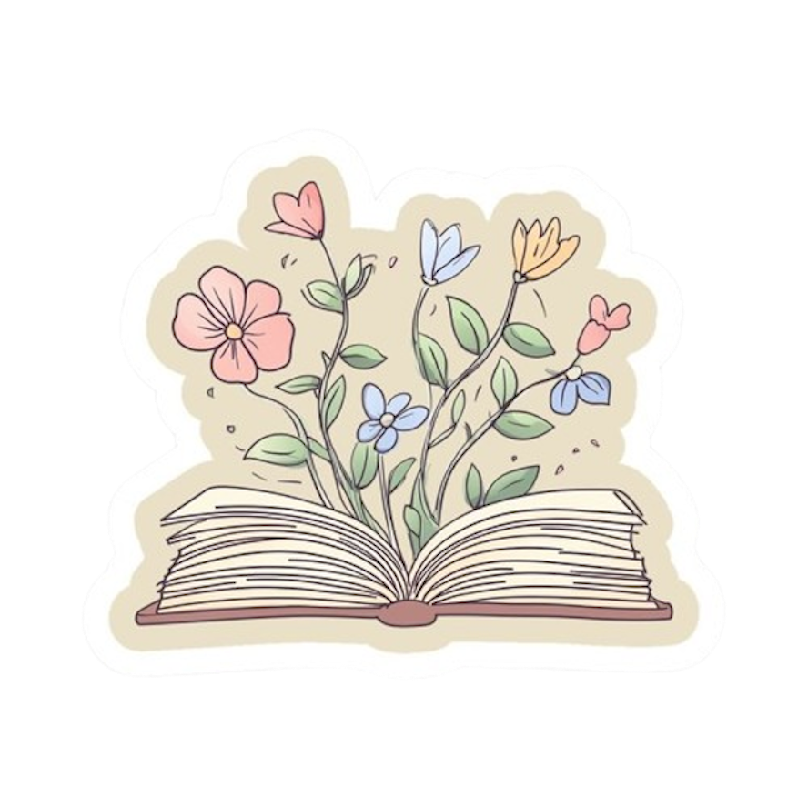 BOOK BLOOM STICKER