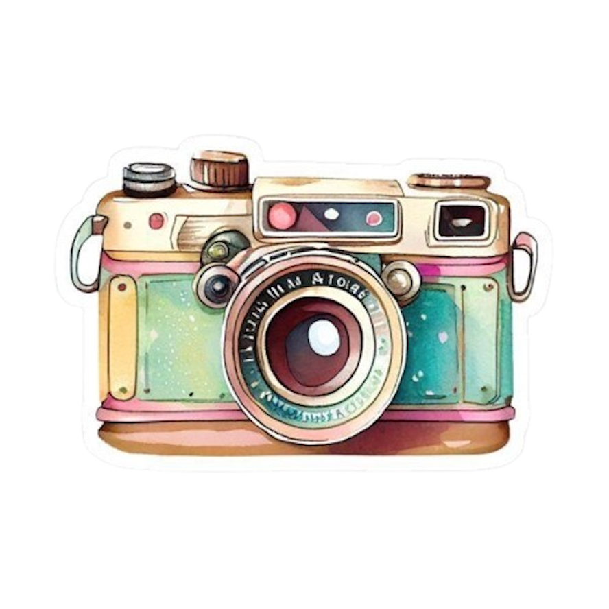 VINTAGE CAMERA STICKER
