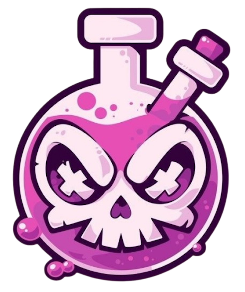 PINK POISON FLASK STICKER