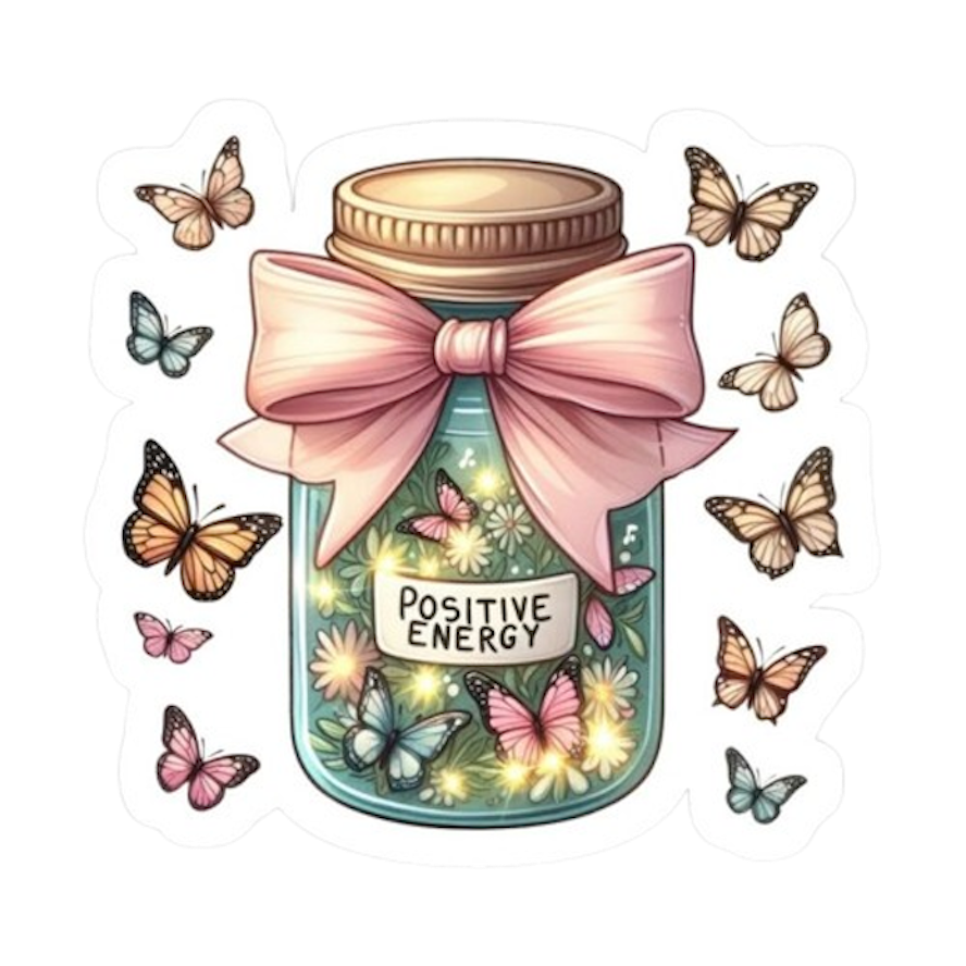 BUTTERFLIES JAR STICKER