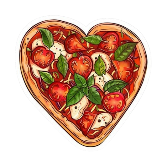 PIZZA HEART STICKER