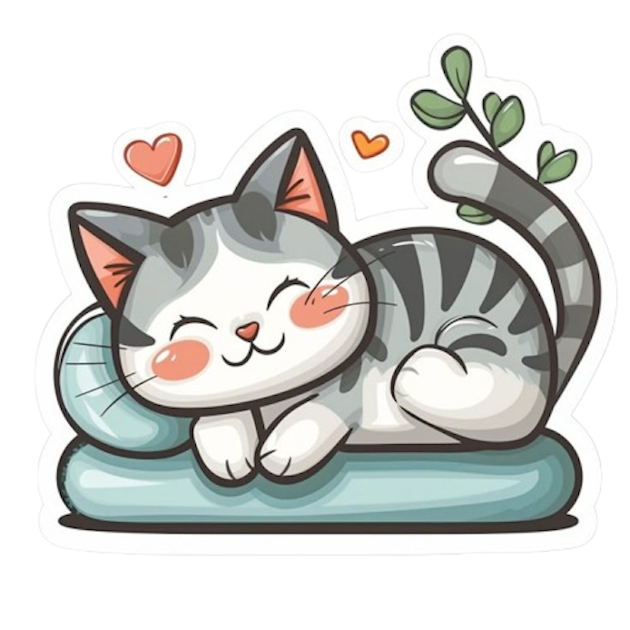 RESTING CAT STICKER