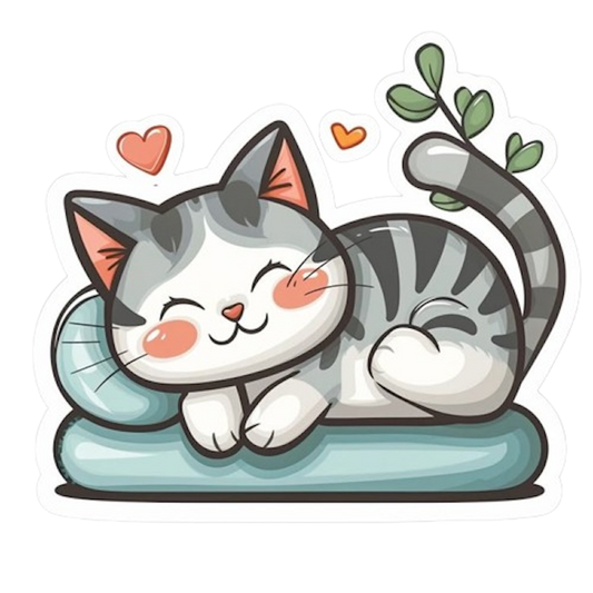 RESTING CAT STICKER