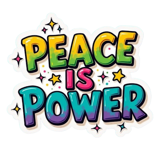 PEACE IS POWER STICKER