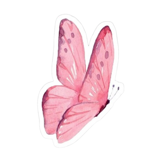 PINK BUTTERFLY STICKER