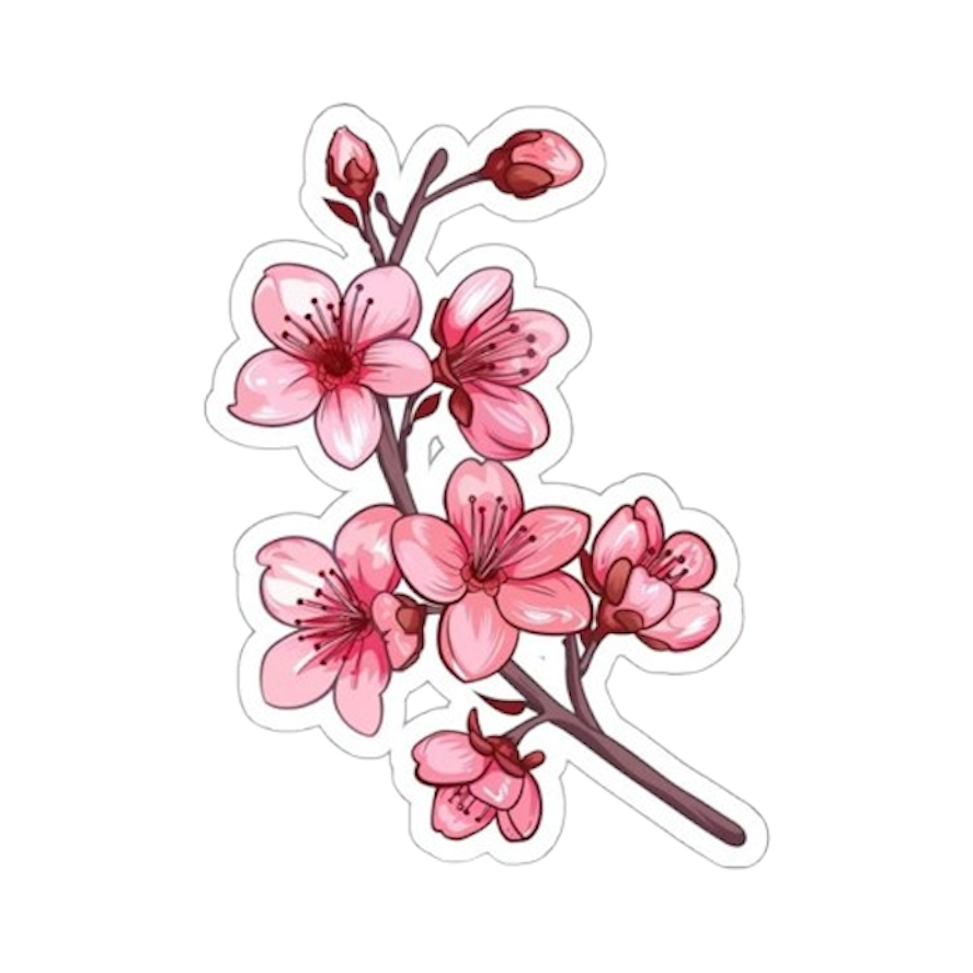 CHERRY BLOSSOM STEM STICKER