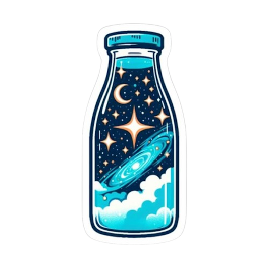 GALAXY IN BOTTLE STICKER