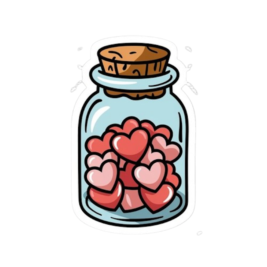 JAR OF HEARTS STICKER