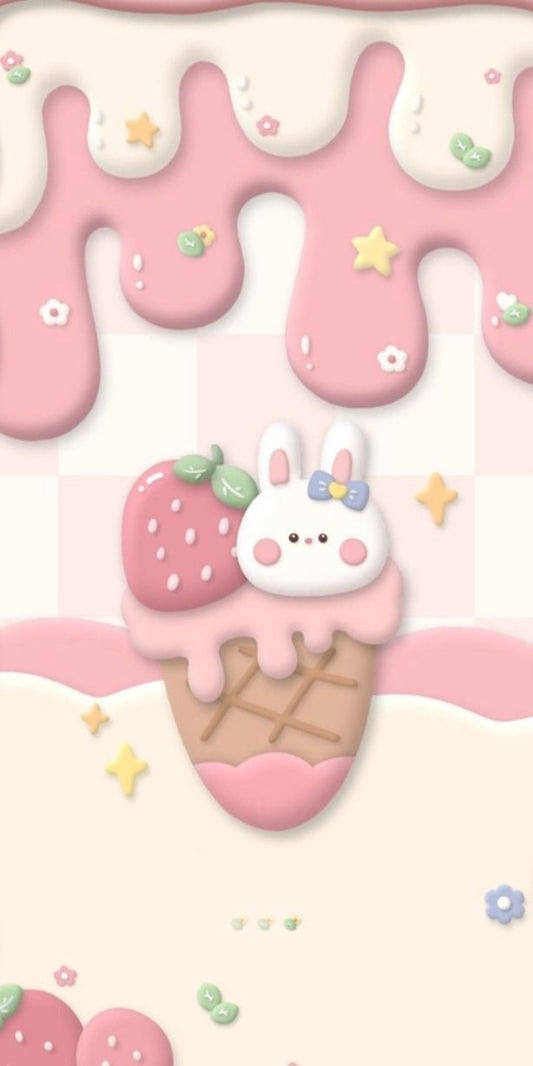 STRAWBERRIES ON THE CONE IPHONE CASE