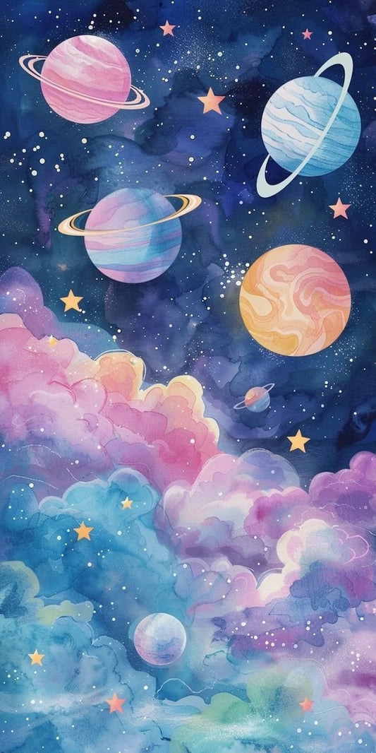 CLOUDY PLANETS IPHONE CASE
