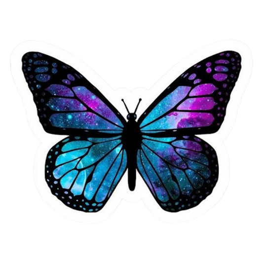 BLUE BUTTERFLY STICKER
