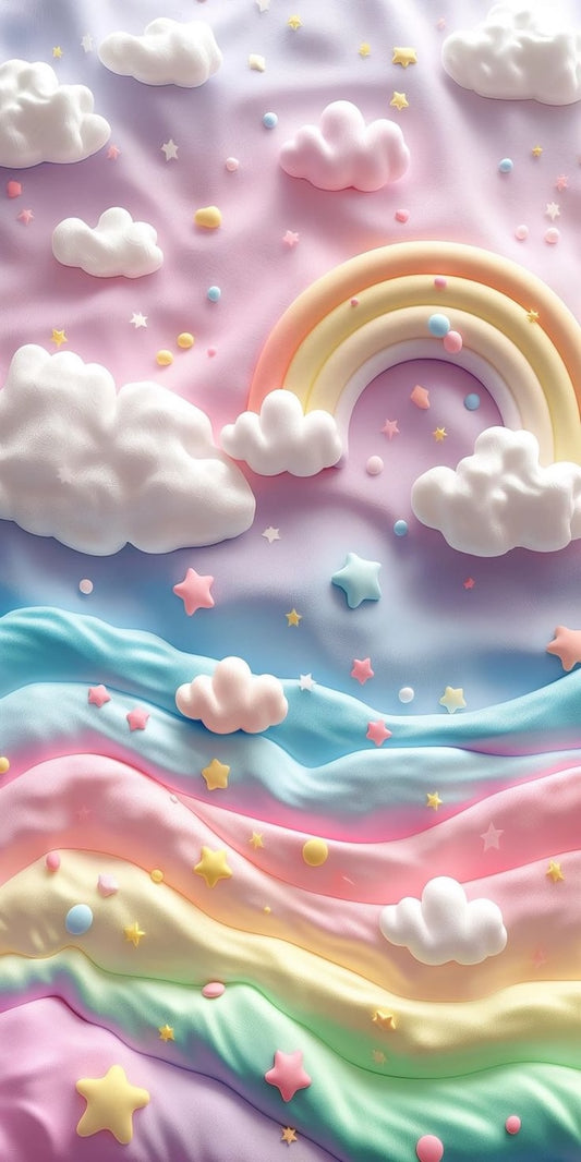 LAYERED CLOUDS AND RAINBOW IPHONE CASE