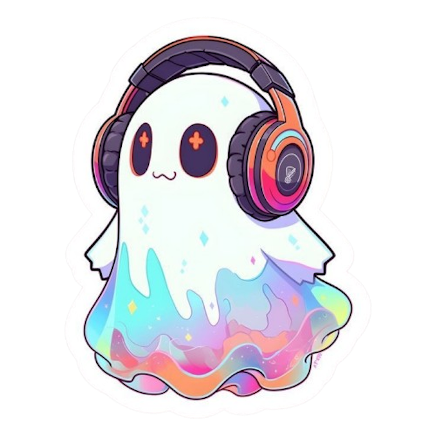 GHOST MUSIC STICKER